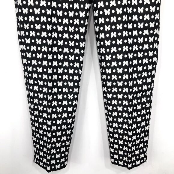 Talbots Hampshire Ankle Pant in Black with White Butterflies NEW - Picture 8 of 16